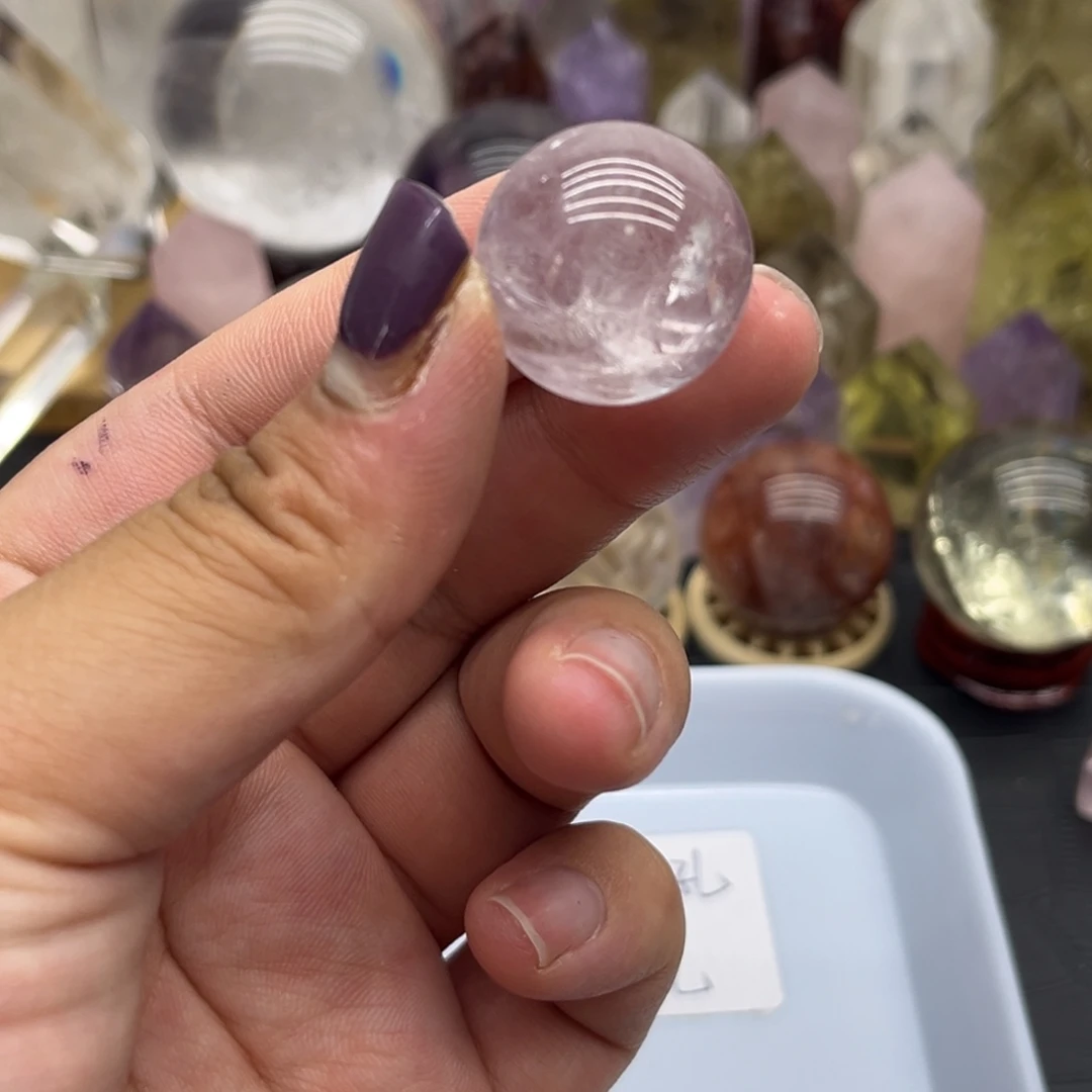 未镶嵌珠宝半成品水晶42 玻利维亚紫水晶球22mm