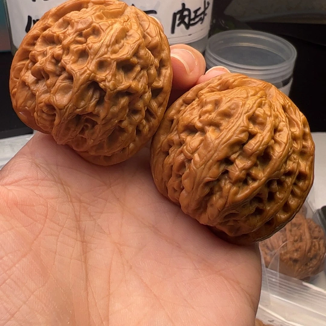 吊坠文玩核桃红锦鲤44