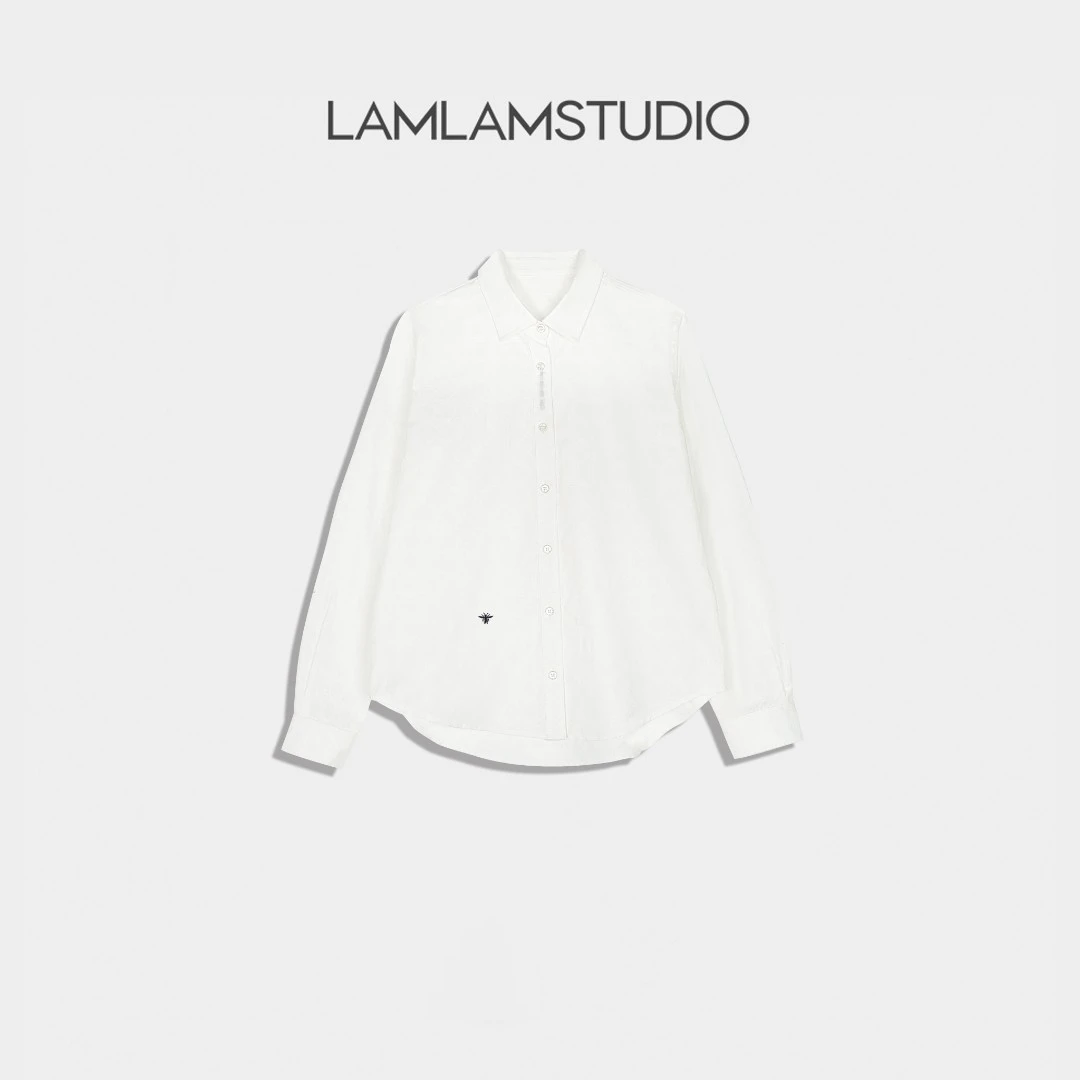 “千金印迹”纯棉经典对格提花单排扣简约衬衫 张一琳 L253510T