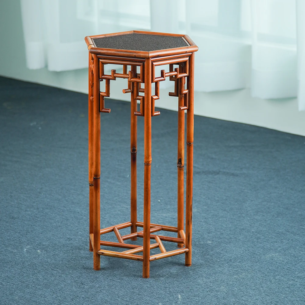 HJ001(邱师傅)石斋凤眼竹子花架摆件