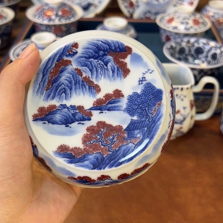 摆件景德镇陶瓷茶器百宝箱