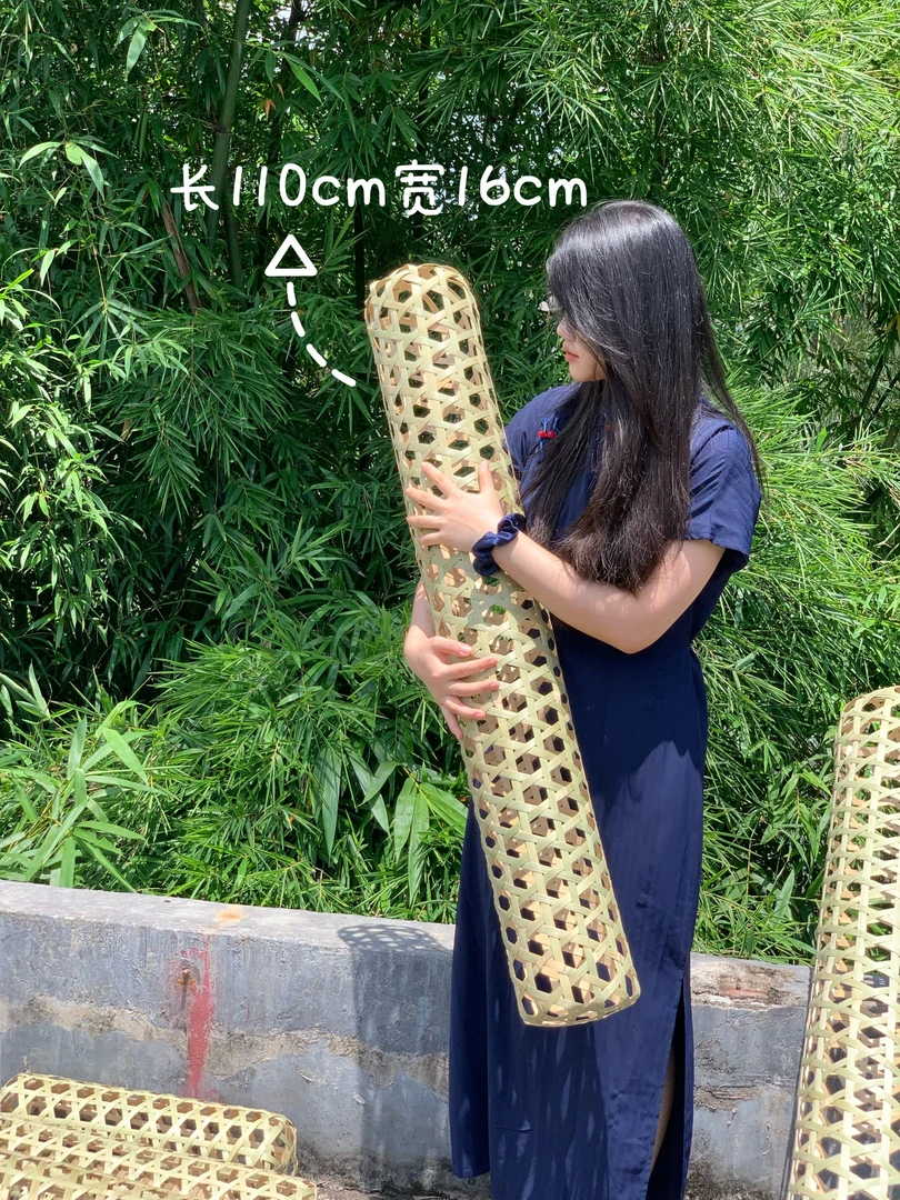 竹夫人竹皮手工编织透气侧睡护腰三伏天降温助眠神器孕妇儿童老人