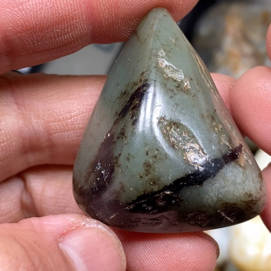 和田玉挂件银S925镀金镶嵌