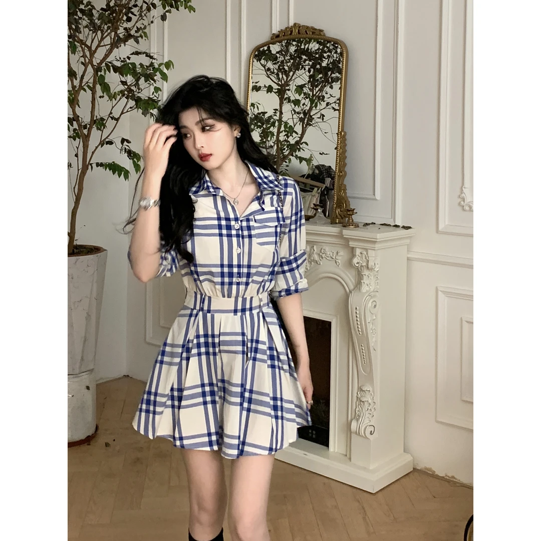 【viviA】早秋高级感休闲气质收腰连衣裙2563