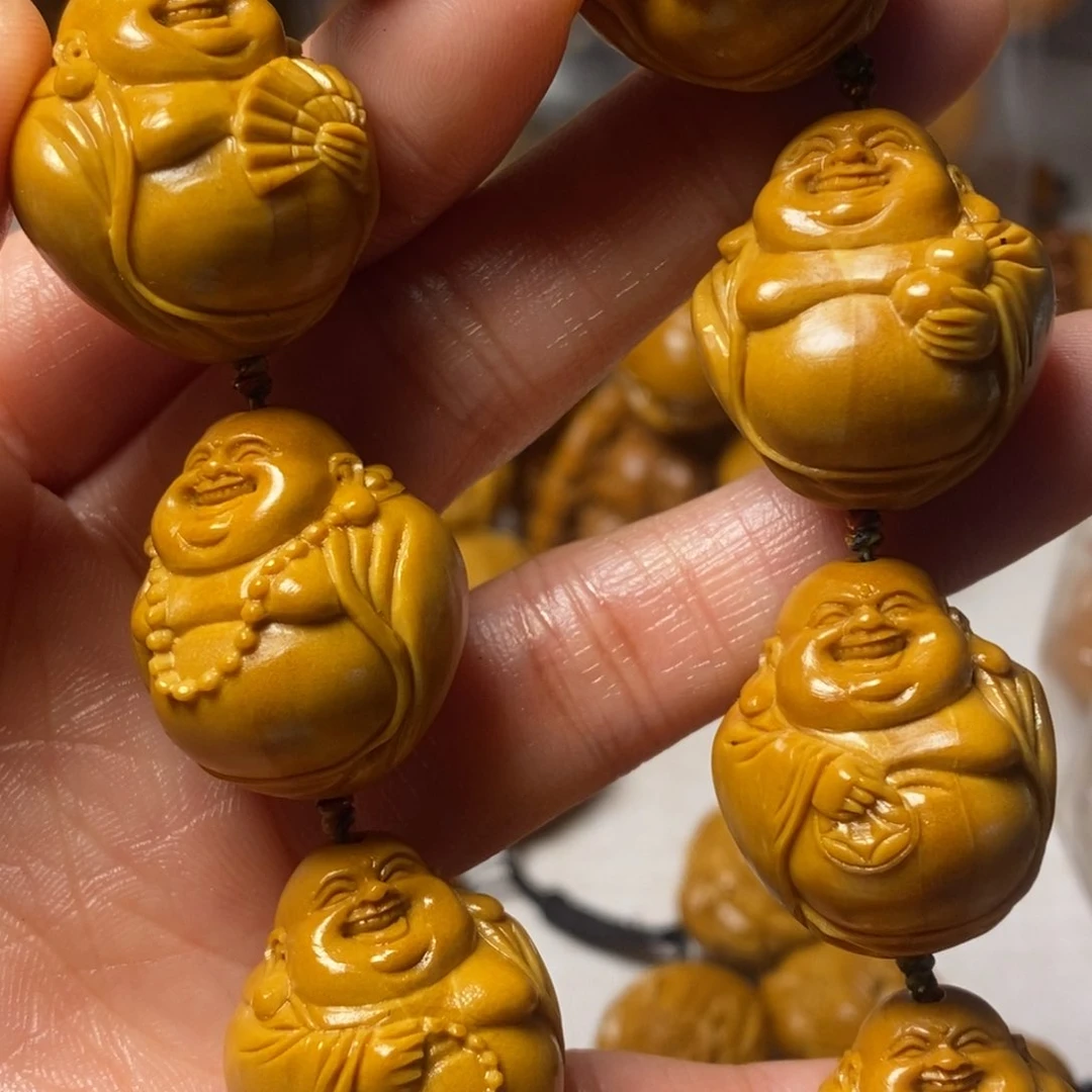 橄榄核手串/手链北**狼光面弥勒