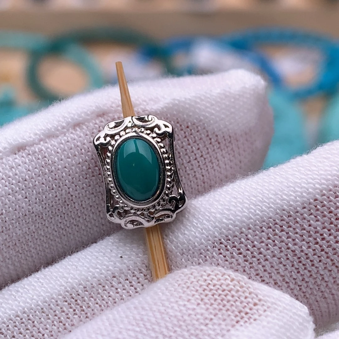 绿松石银S925镶嵌珠宝奇石