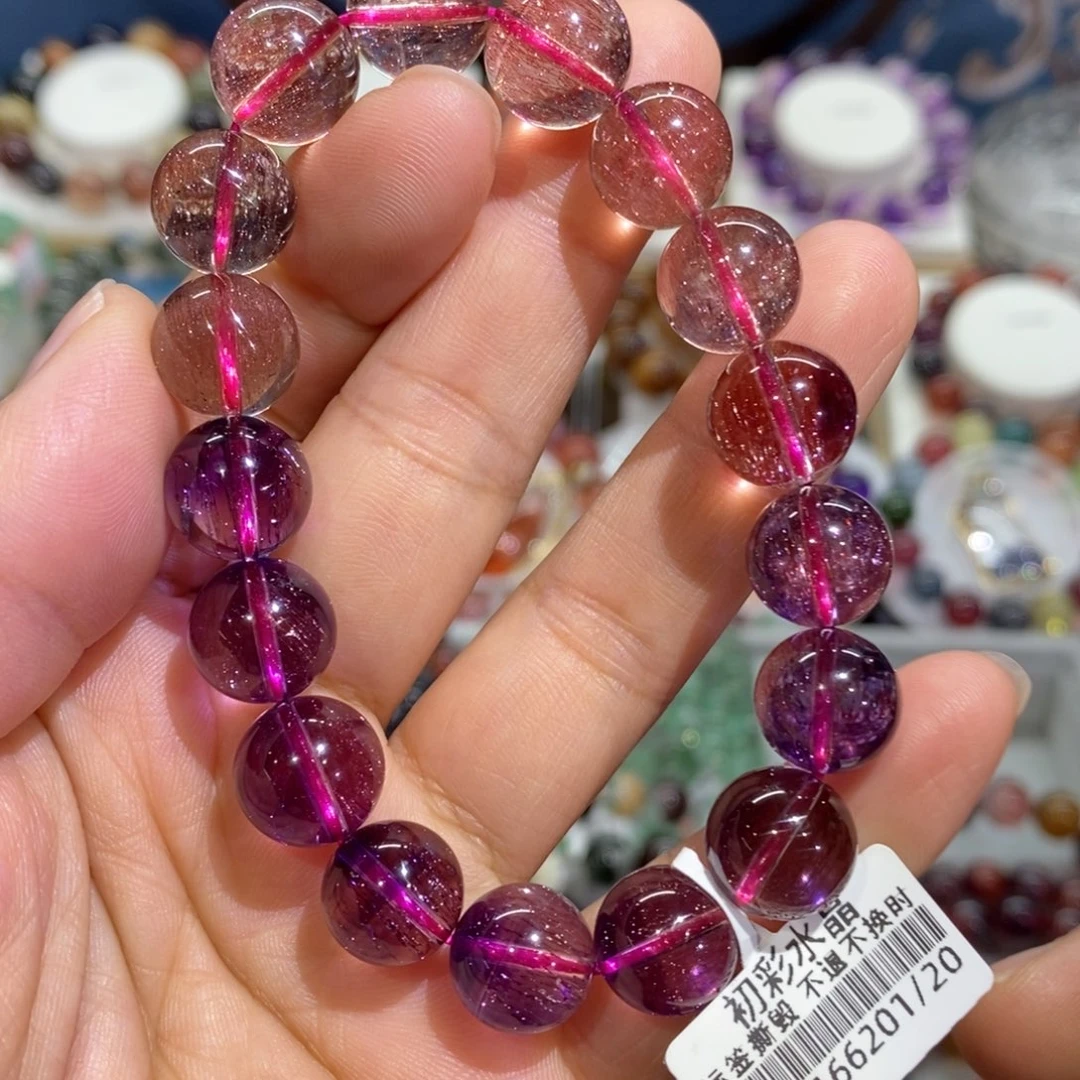 水晶手串未镶嵌渐变超七