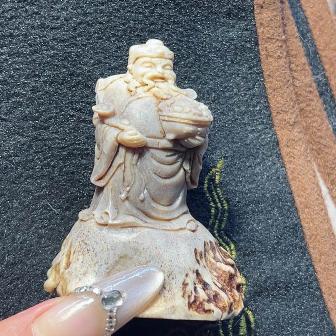 鹿骨把件鹿骨鹿角