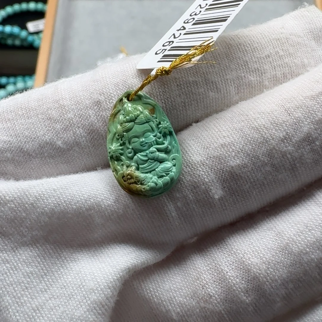 绿松石未镶嵌挂件