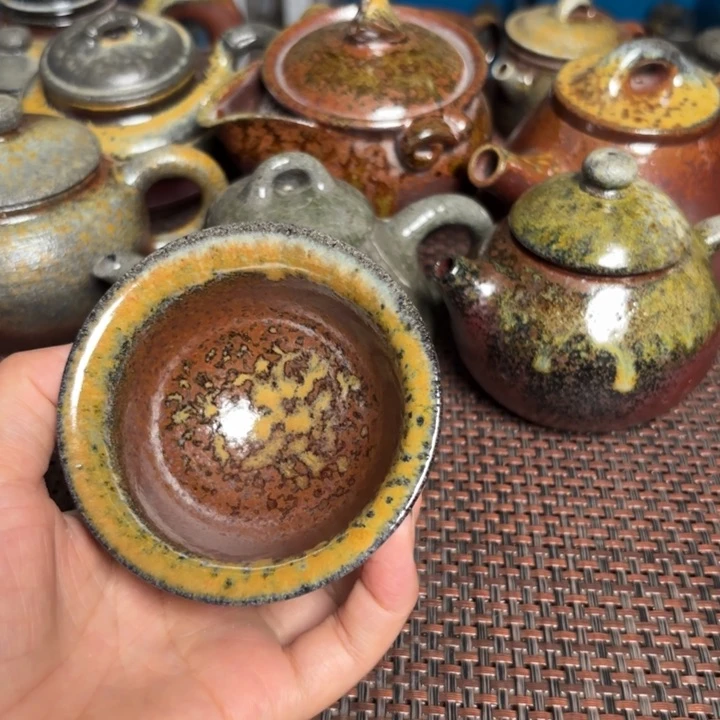 茶杯紫砂金花将军