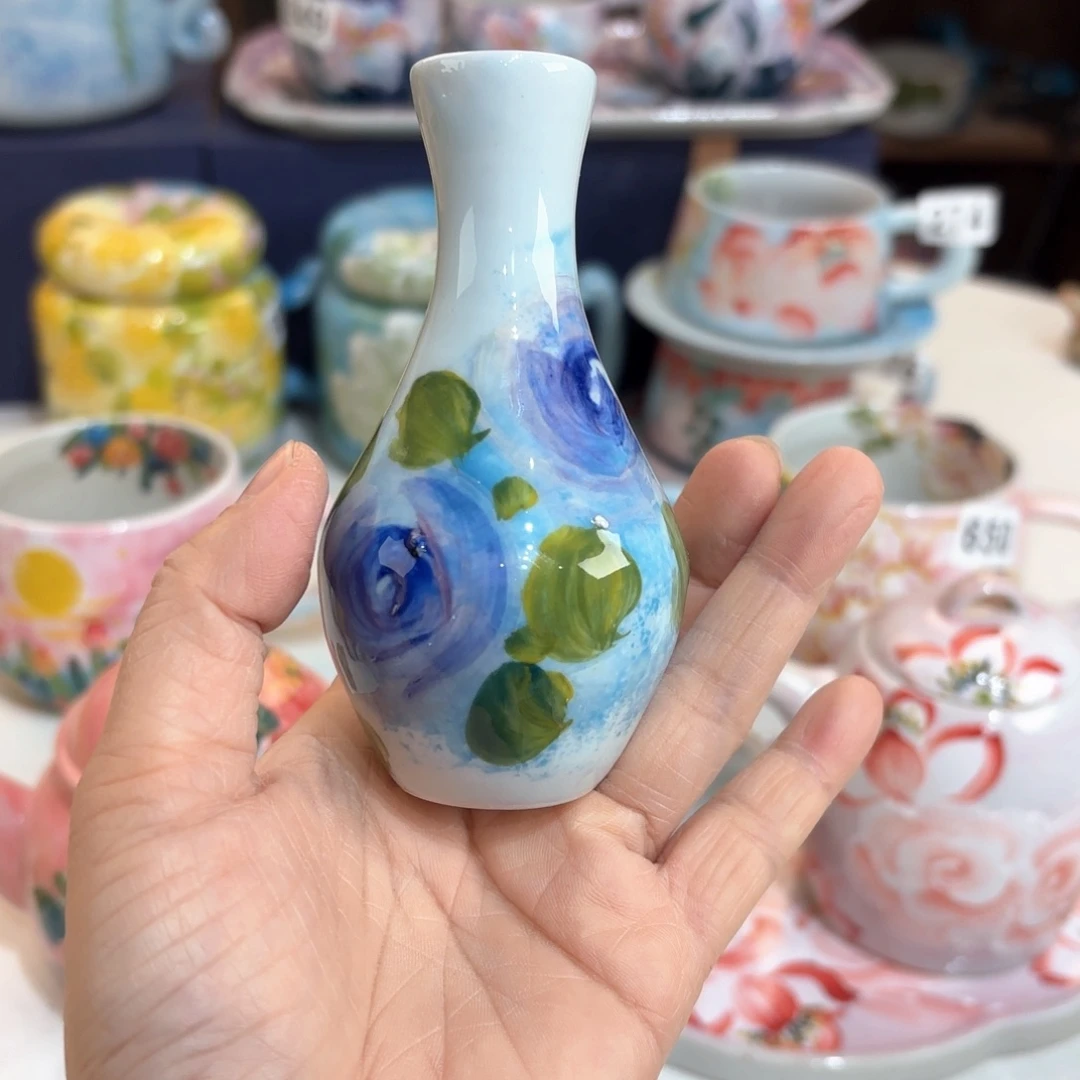 景德镇手绘高温釉下彩陶瓷茶具