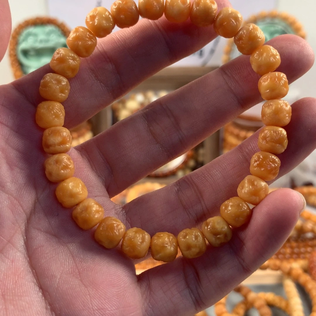 星月菩提吊坠美**冰8+手工蜜枣单圈