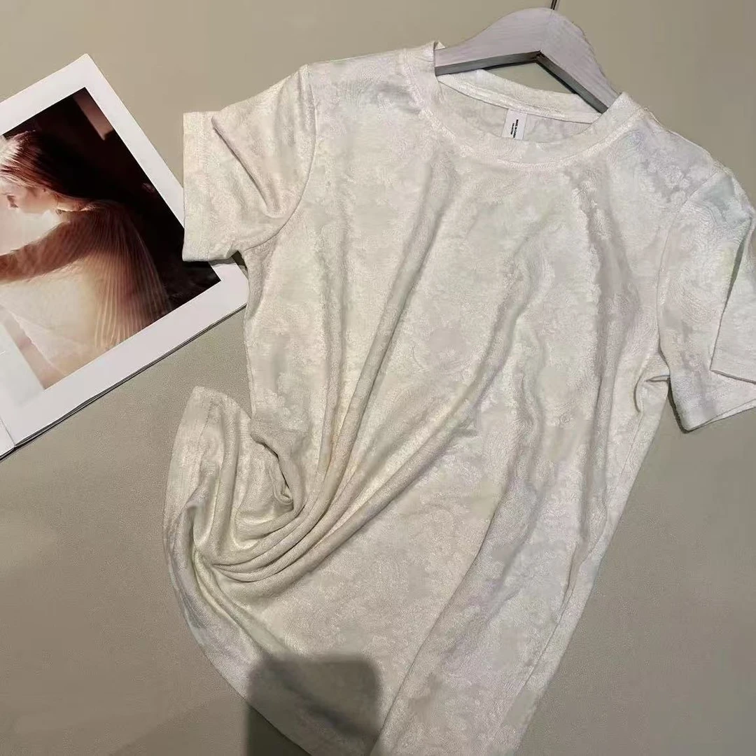 《优麦汇》Y5731春夏款圆领设计感时尚百搭短袖显瘦上衣女