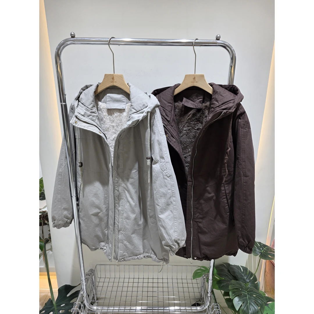 ⭐内绒里⭐冬季宽松长款派小克棉服外套～卡码拍小