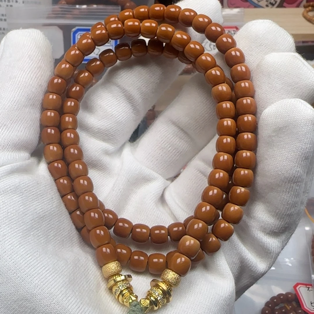 手串橄榄核老挝长串极限弧三花6.7mm