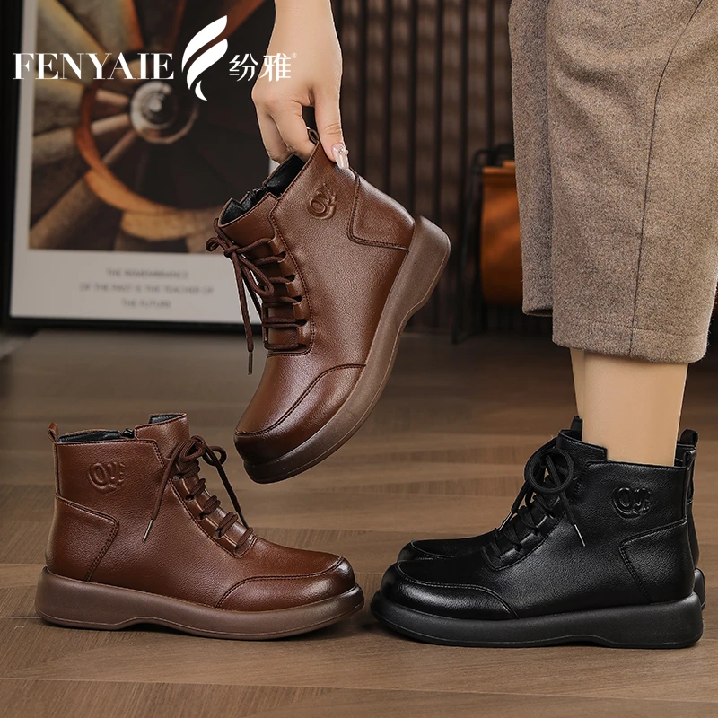 妈妈鞋软皮软底软面冬季棉鞋加绒防滑中老年女鞋保暖老人短靴皮鞋