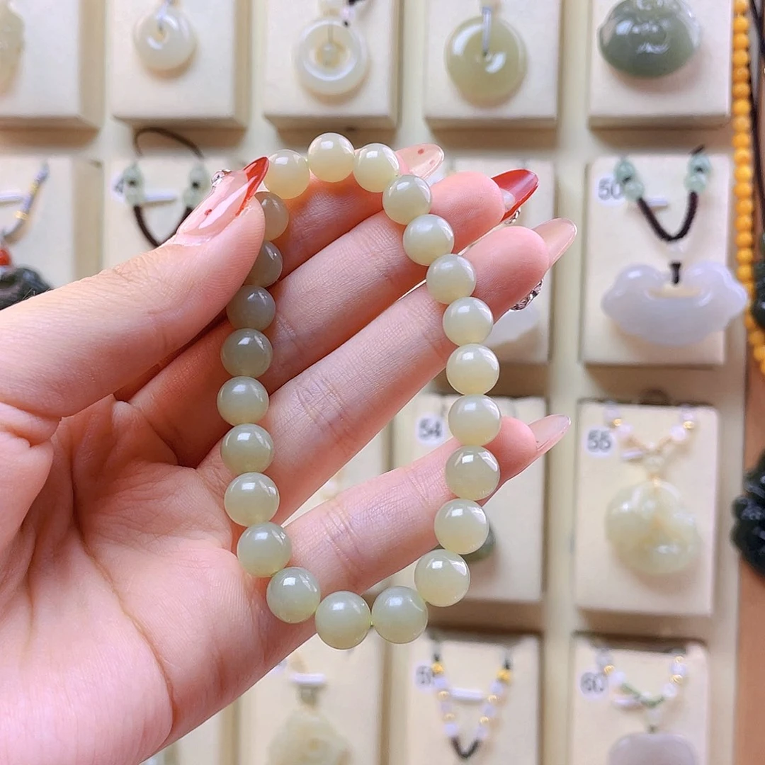 和田玉手串未镶嵌d***m