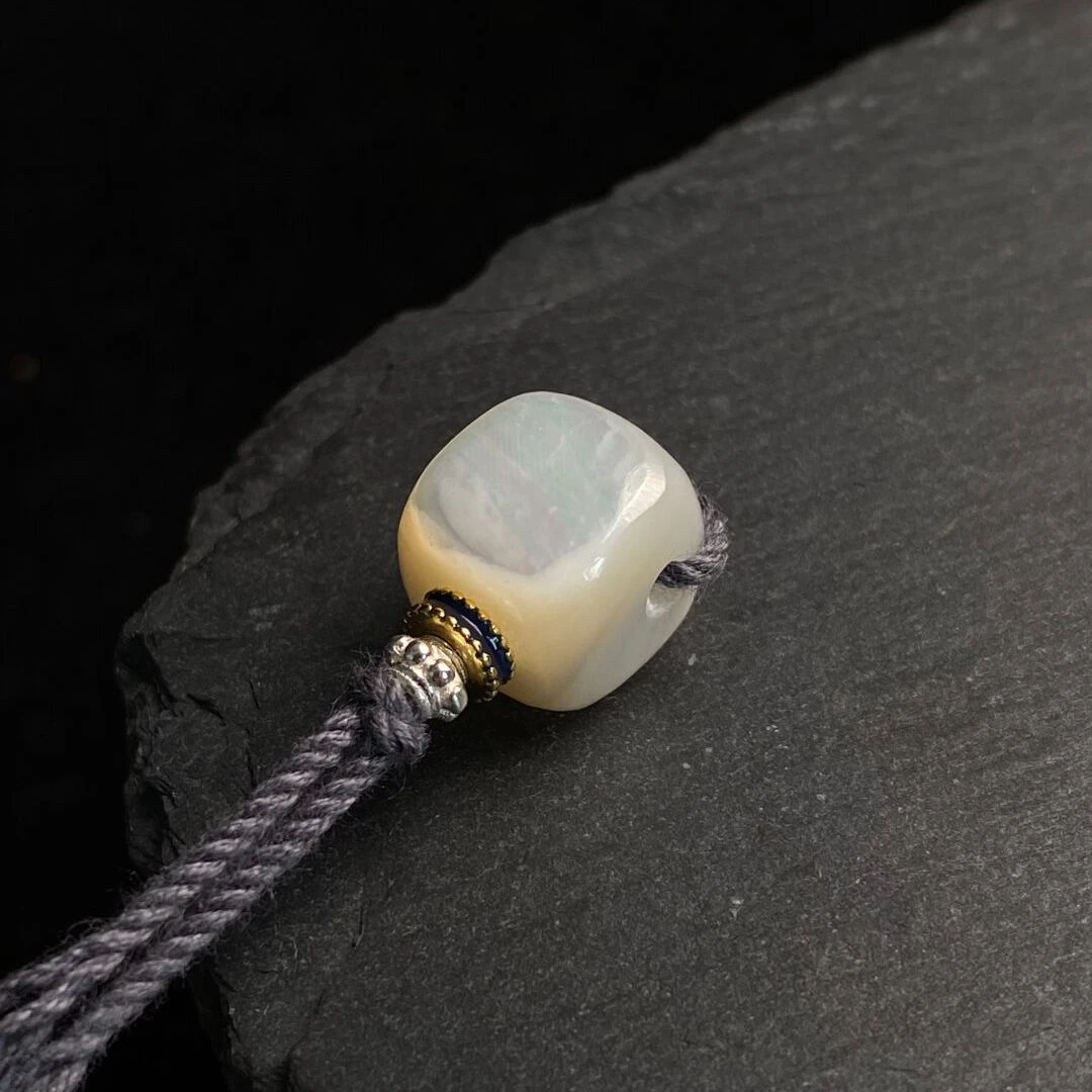 diy文玩配件高级感显气质小众 新中式新款螺钿三通仿贝壳独特设计