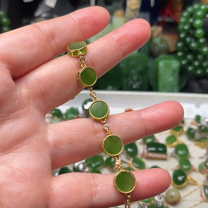 和田玉银S925镶嵌颈饰