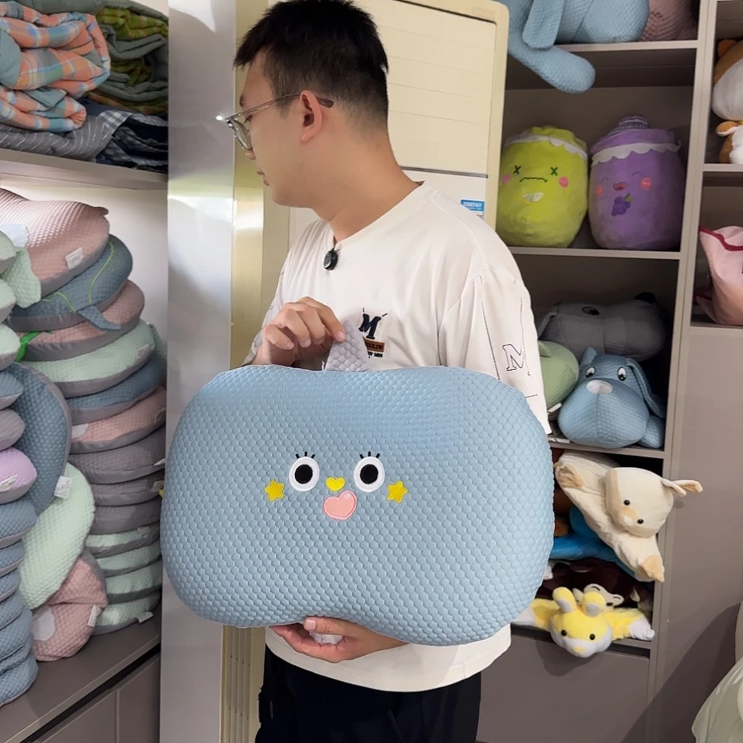 绵羊毛聚酯纤维冰豆豆枕头
