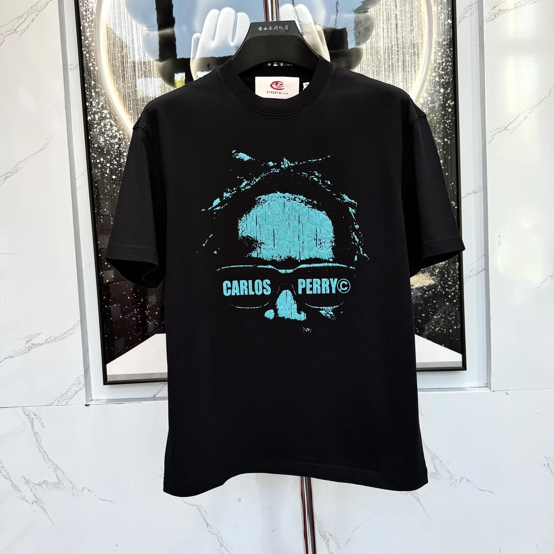 阔【C加短袖】新款夏季潮流休闲时尚高级男半袖圆领百搭T恤轻奢2277