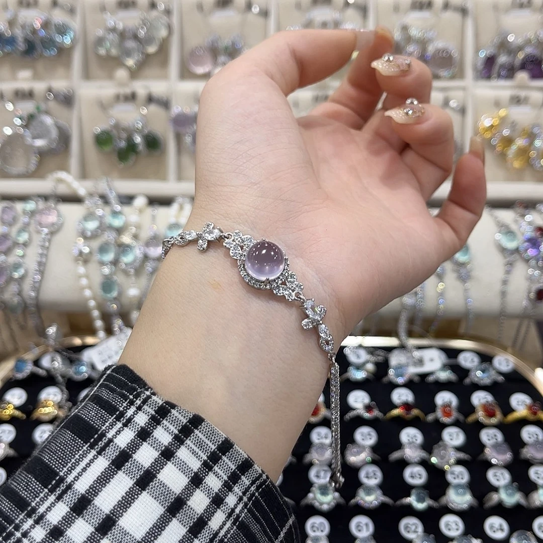 小***菟蛇纹石玉银S925镶嵌戒指