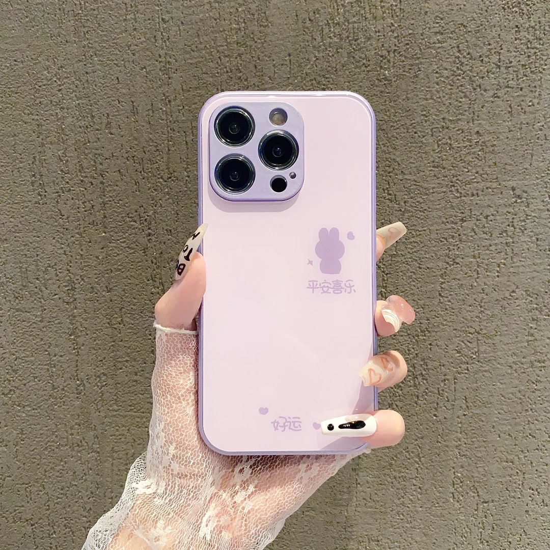 适用适用平安喜乐玻璃壳苹果16手机壳iPhone全包华为荣耀OPPOVIVO