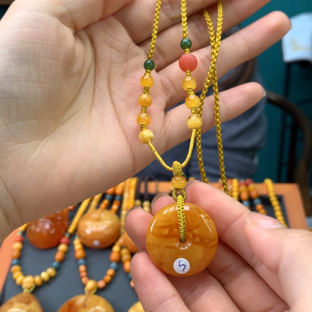 蜜蜡未镶嵌颈饰天然