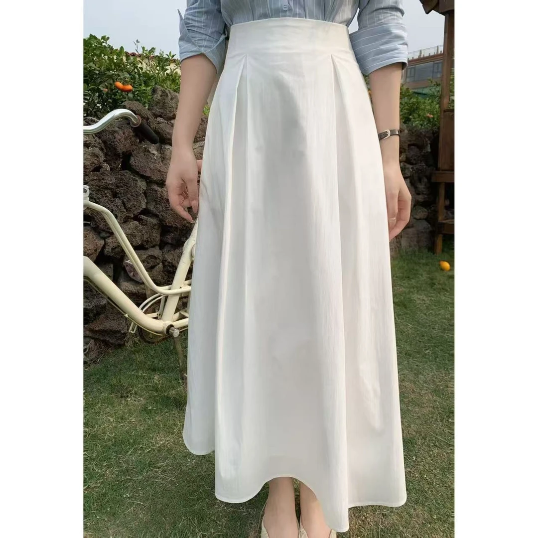 SZA【流光如梦】春夏新款气质百搭休闲韩版显瘦高腰半身裙A-1625