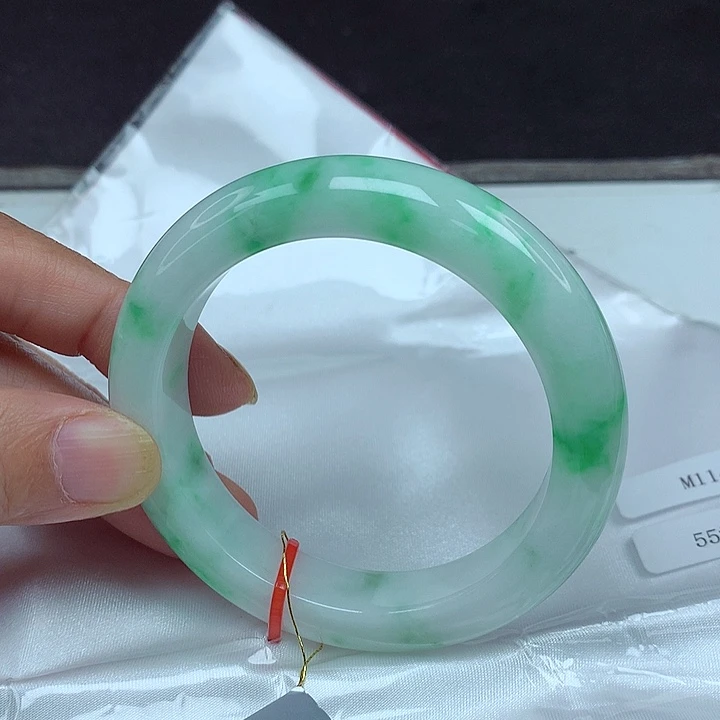 翡翠未镶嵌手镯55圈4958