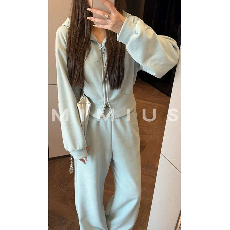 【mimius】U 慵懒宽松连帽加厚卫衣+休闲裤 G11198