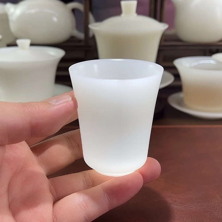 隐唐窑系列/璞玉素烧自生釉70ml闻香主人杯