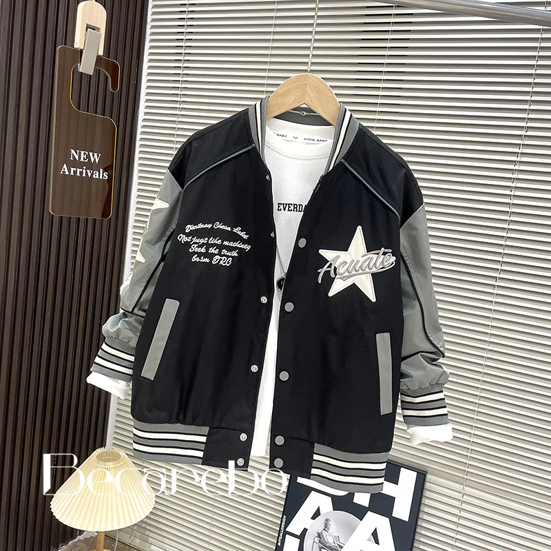 儿童装男童春装外套春秋款2025新款春季衣服男孩帅气中大童棒球服