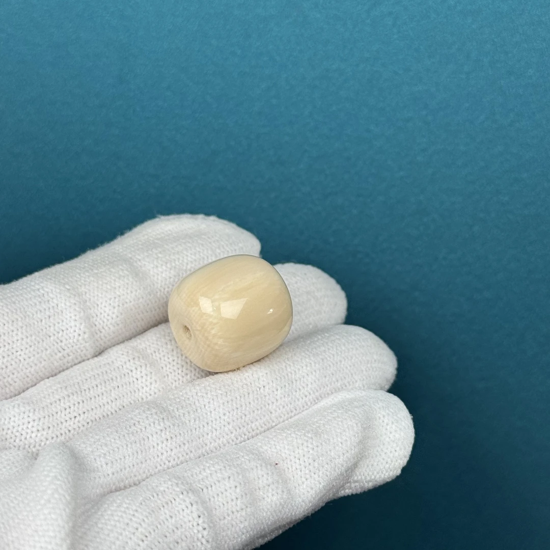 G2237天然猛犸牙桶珠18*18mm一物一图 假一罚十