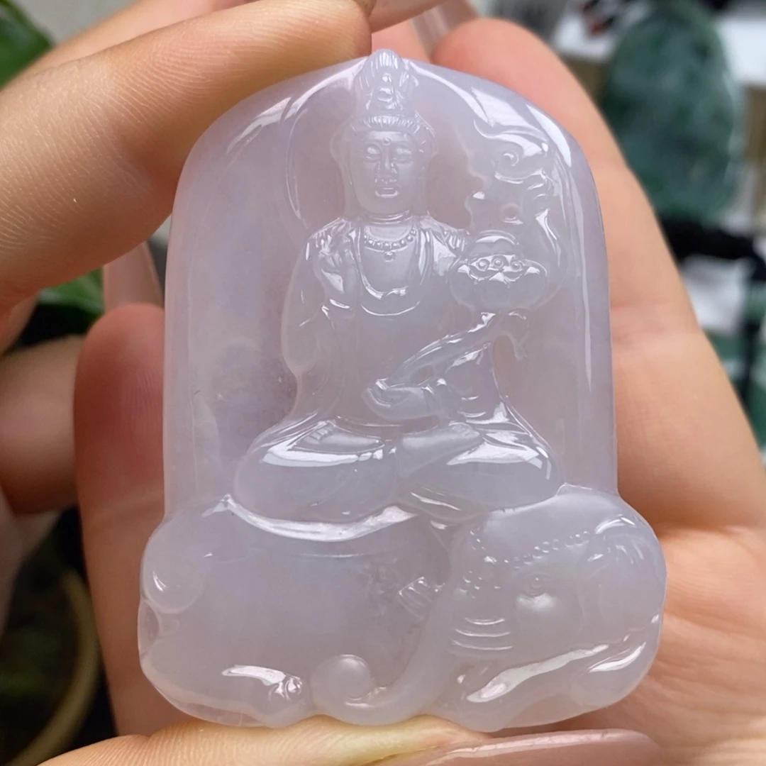 翡翠未镶嵌颈饰缅甸天然A货翡翠普贤