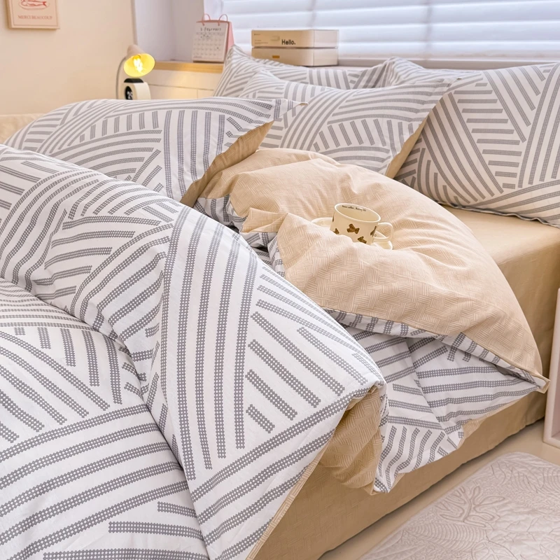 2025新款全棉印花四件套三件套（尺寸已预留）（礼盒塑封包装）