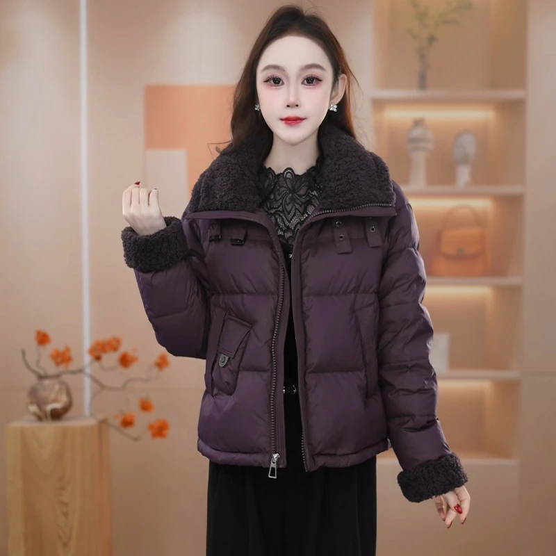 【羽绒服】妍2025年冬季新款时尚气质加厚保暖短款羽绒服#25-B83