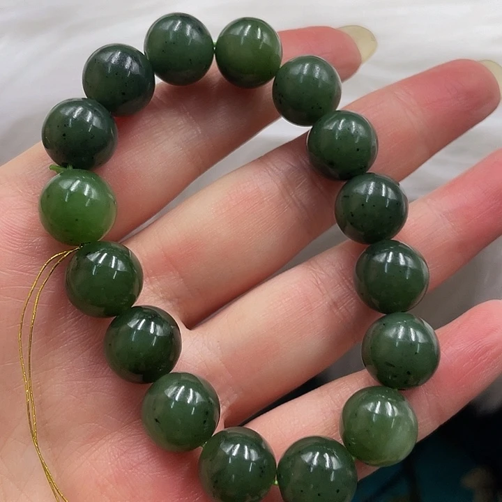 手串未镶嵌和田玉（碧玉）开**开