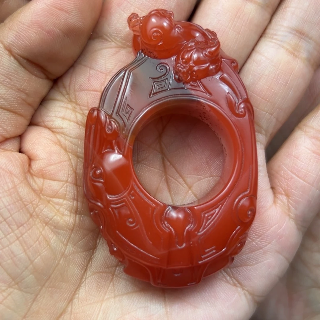 华***6南红玛瑙未镶嵌颈饰