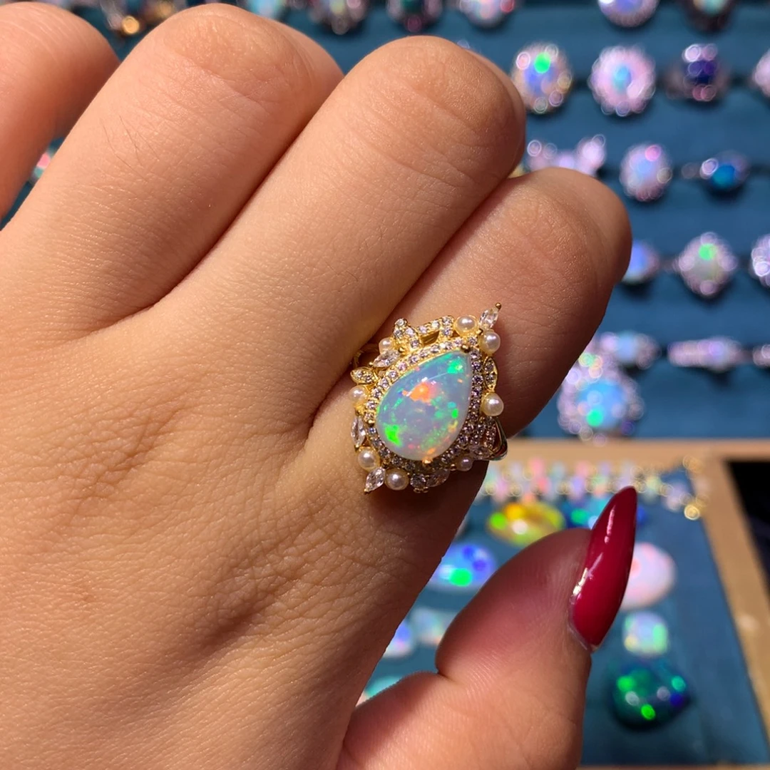 欧泊银S925镶嵌戒指款