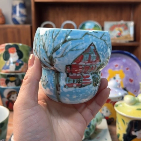 炉景德镇釉下手绘陶瓷 