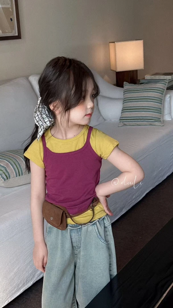 菡菡童装 2025时尚新款韩版童装儿童夏款服装男童女童