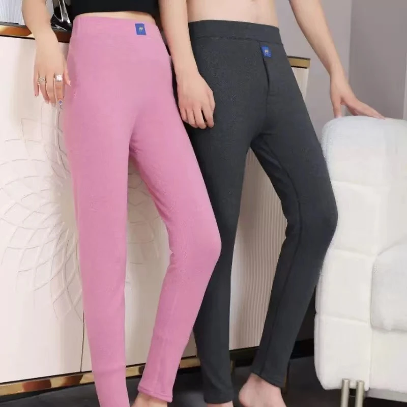 冬款棉裤加绒裤男女同款加绒加厚保暖裤高弹力抗寒自发热打底裤子