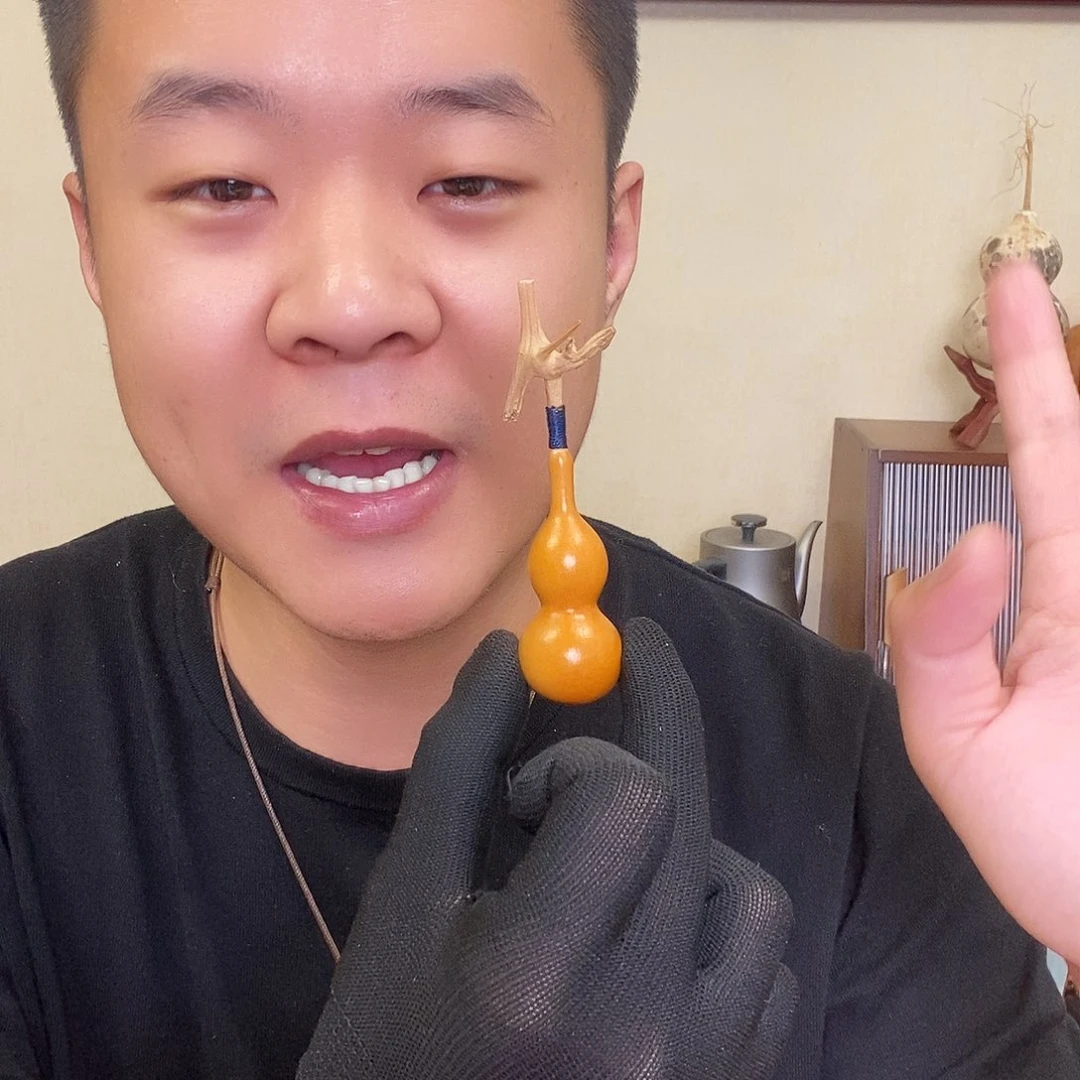 ****翎天津嘴观音瓶葫芦收藏把玩