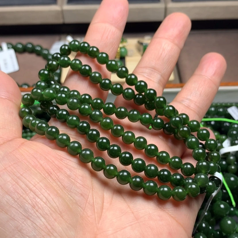 【闪购商品】和田玉（碧玉）颈饰未镶嵌酿***醒6mm