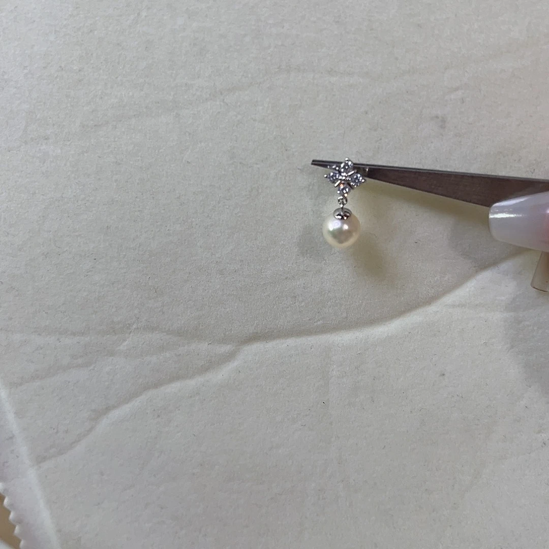 吊坠(不含链)银S925镶嵌海水珍珠