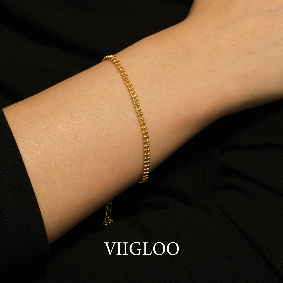 VIIGLOO｜素锦鎏金-简约百搭款素链精致手链轻奢时尚配饰