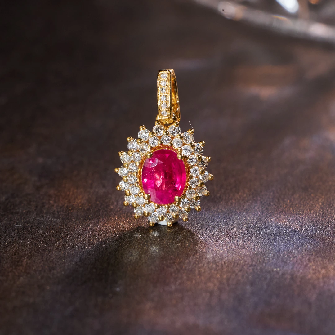 非遗好物分享非遗好物分享【歪歪】红宝石吊坠*18K金镶嵌*S1572