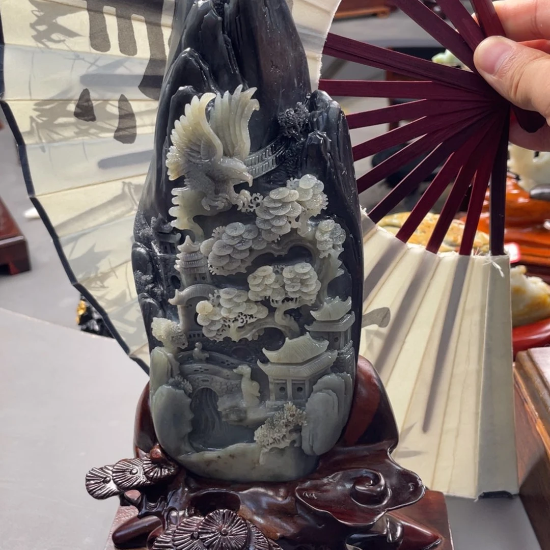 和田玉未镶嵌摆件