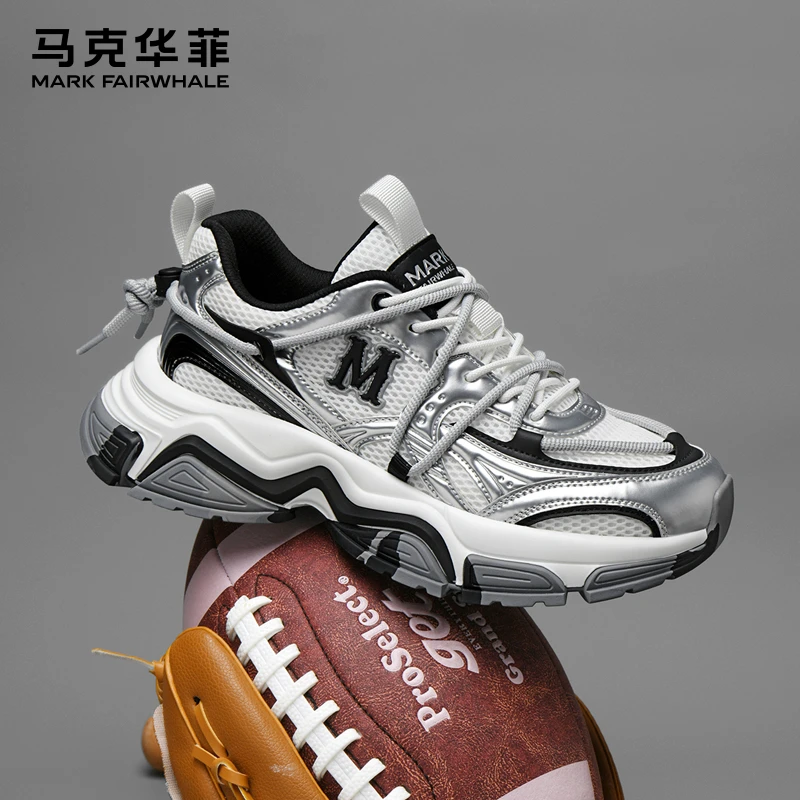 马克华菲男鞋爆款流行老爹鞋2025新款男士运动鞋厚底增高休闲潮鞋